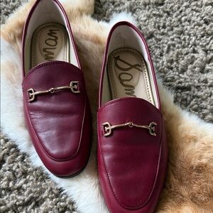 Sam Edelman Burgundy Leather Loafers